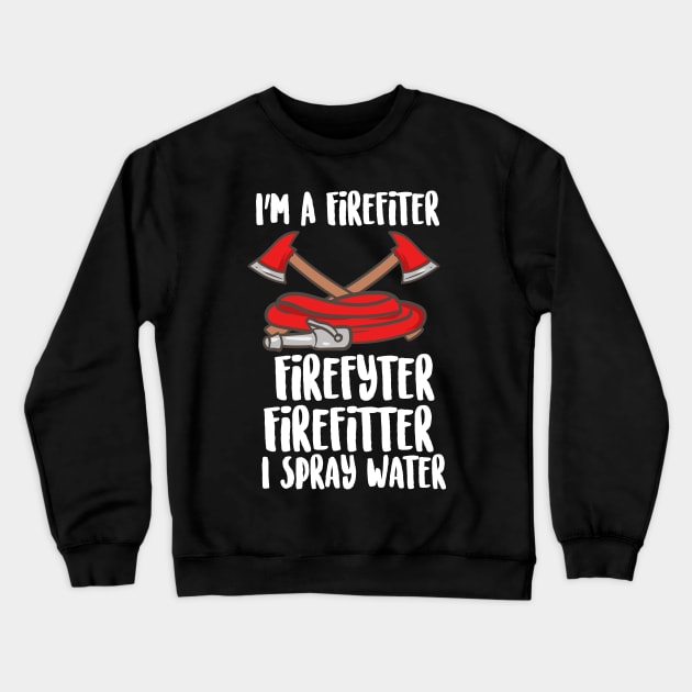 Fire Truck, Funny Firefighter Crewneck Sweatshirt by maxdax